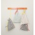 Petit sac Harlequin avec pinces à linge décoratives - Noir